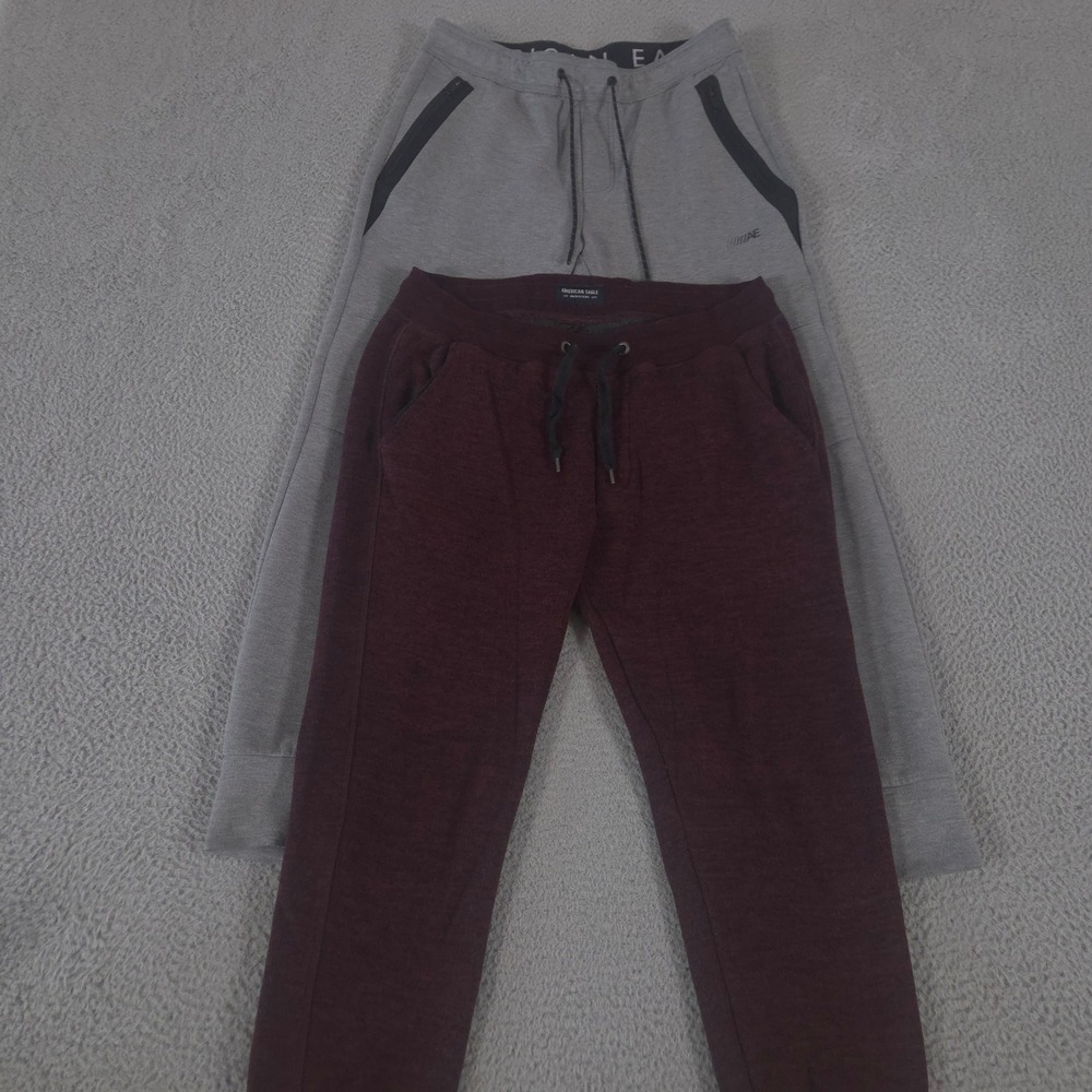 LOT OF 2 American Eagle Pants Mens M Tall Tapered Joggers Tech Fleece Sweatpants